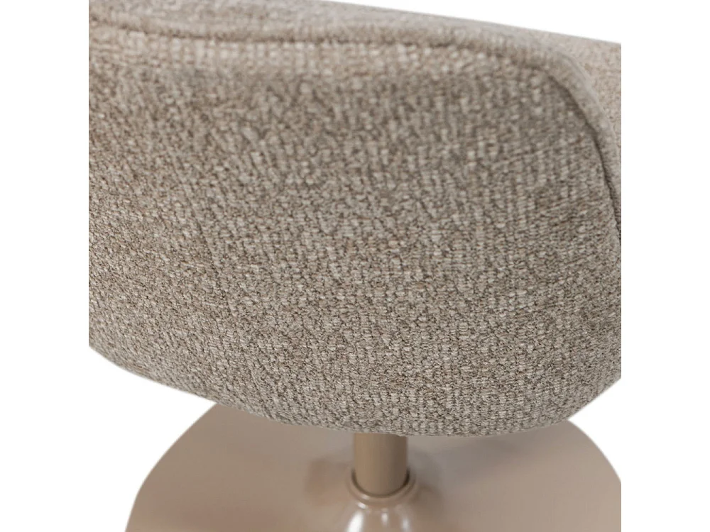 Marten - Tabouret de bar en tissu et métal H65cm - Beige