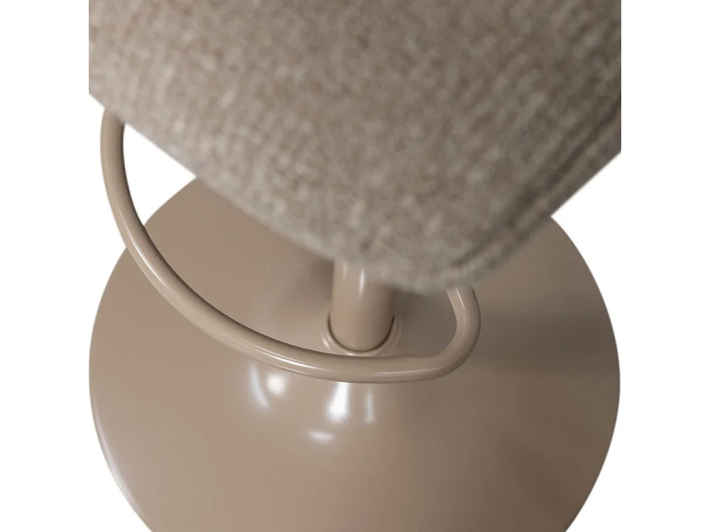 Marten - Tabouret de bar en tissu et métal H65cm - Beige