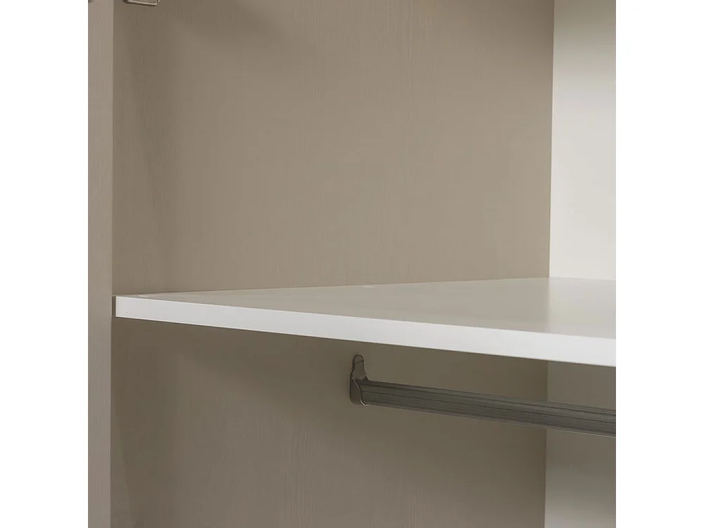 Connect - Armoire en pin 2 portes 2 tiroirs - Gris clair