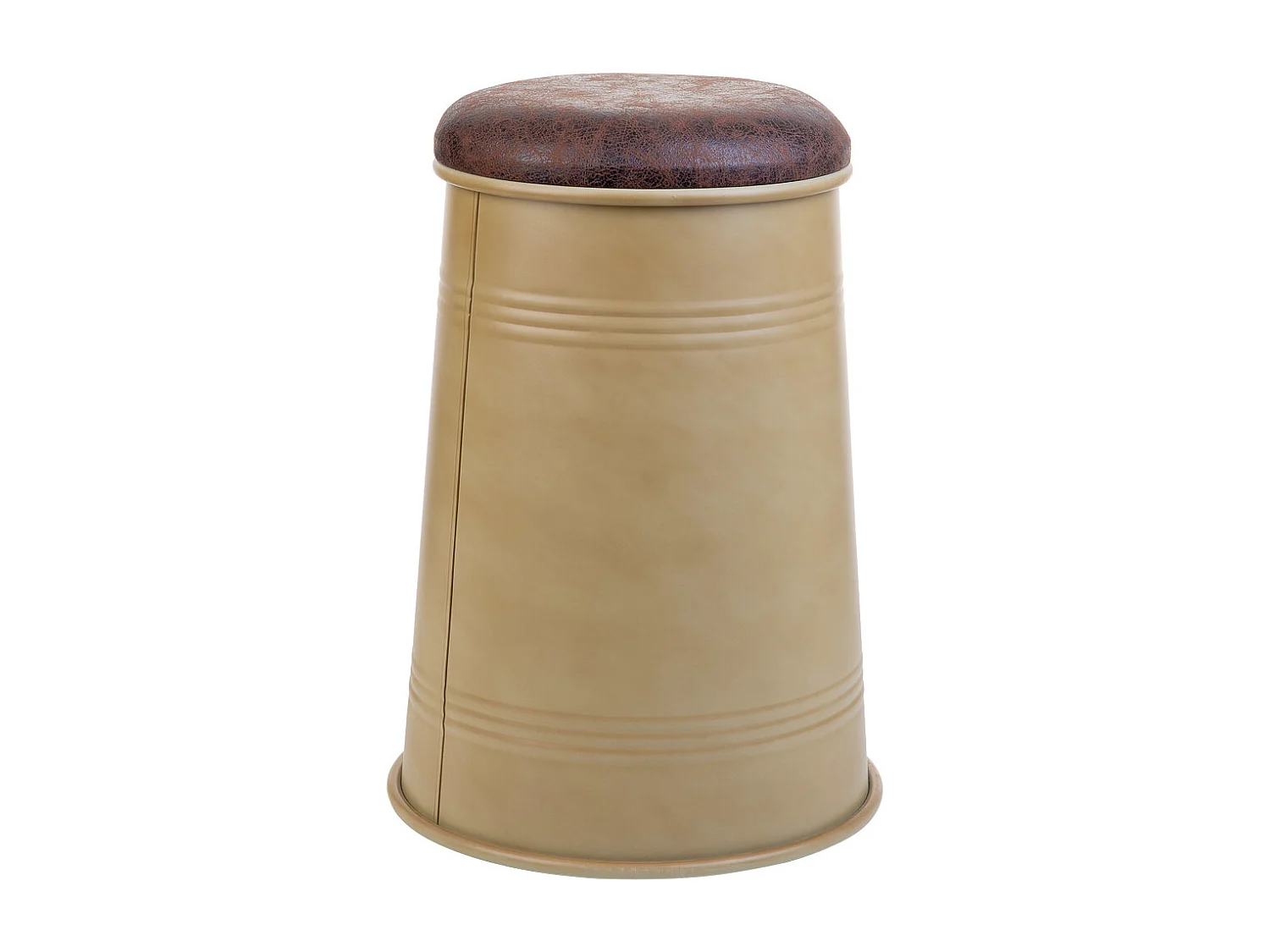 Taburete de metal tapizado impreso verde 33x47 cm