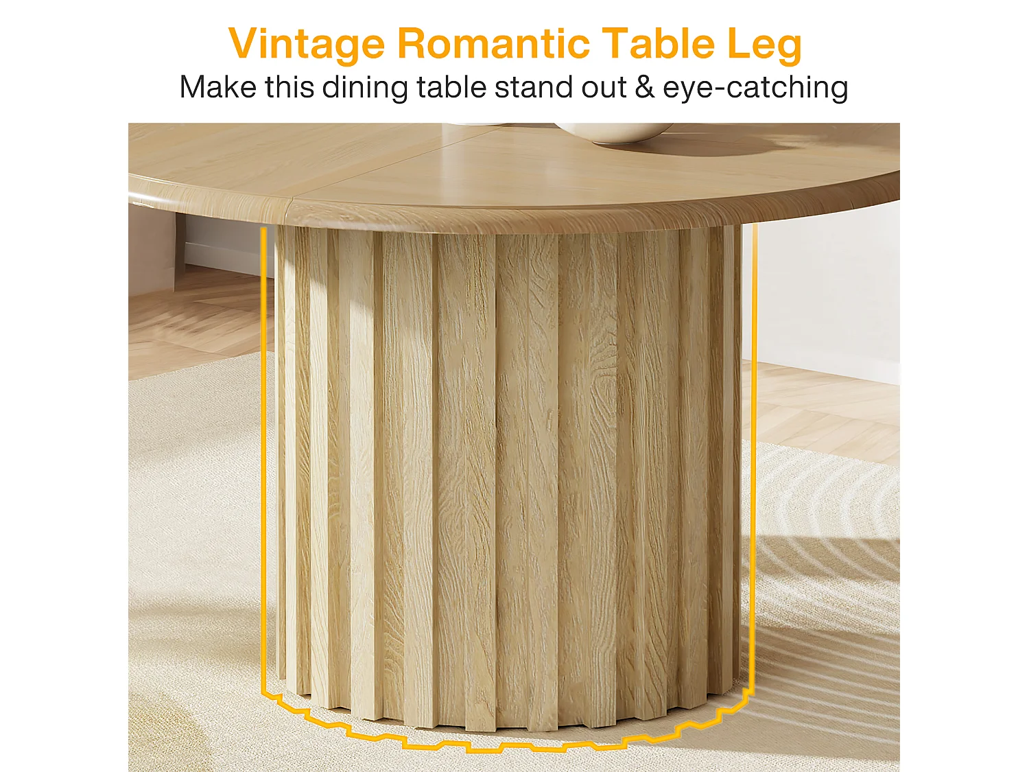 Table à Manger Ronde pour 4 Personnes, 120 cm Table de Cuisine Ronde Moderne avec Surface