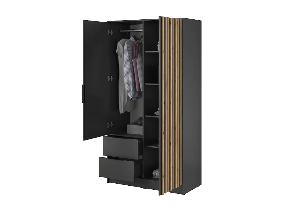 Roupeiro AMBIHOME ELLY 03 - Grafite, C105xP51xA200cm