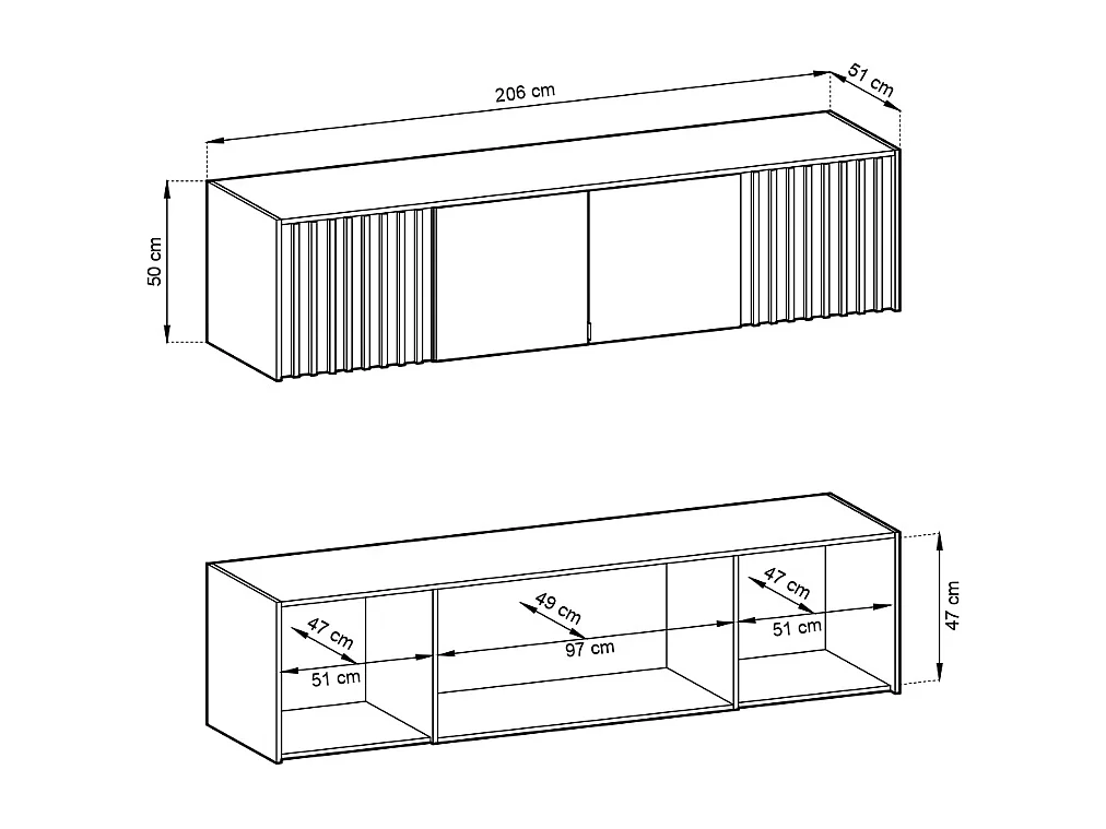 Extensão p/roupeiro AMBIHOME ELLY 11 - Carvalho Artesanal