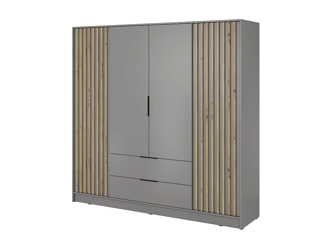 Roupeiro AMBIHOME ELLY 07 - Cinzento, C206xP51xA200cm