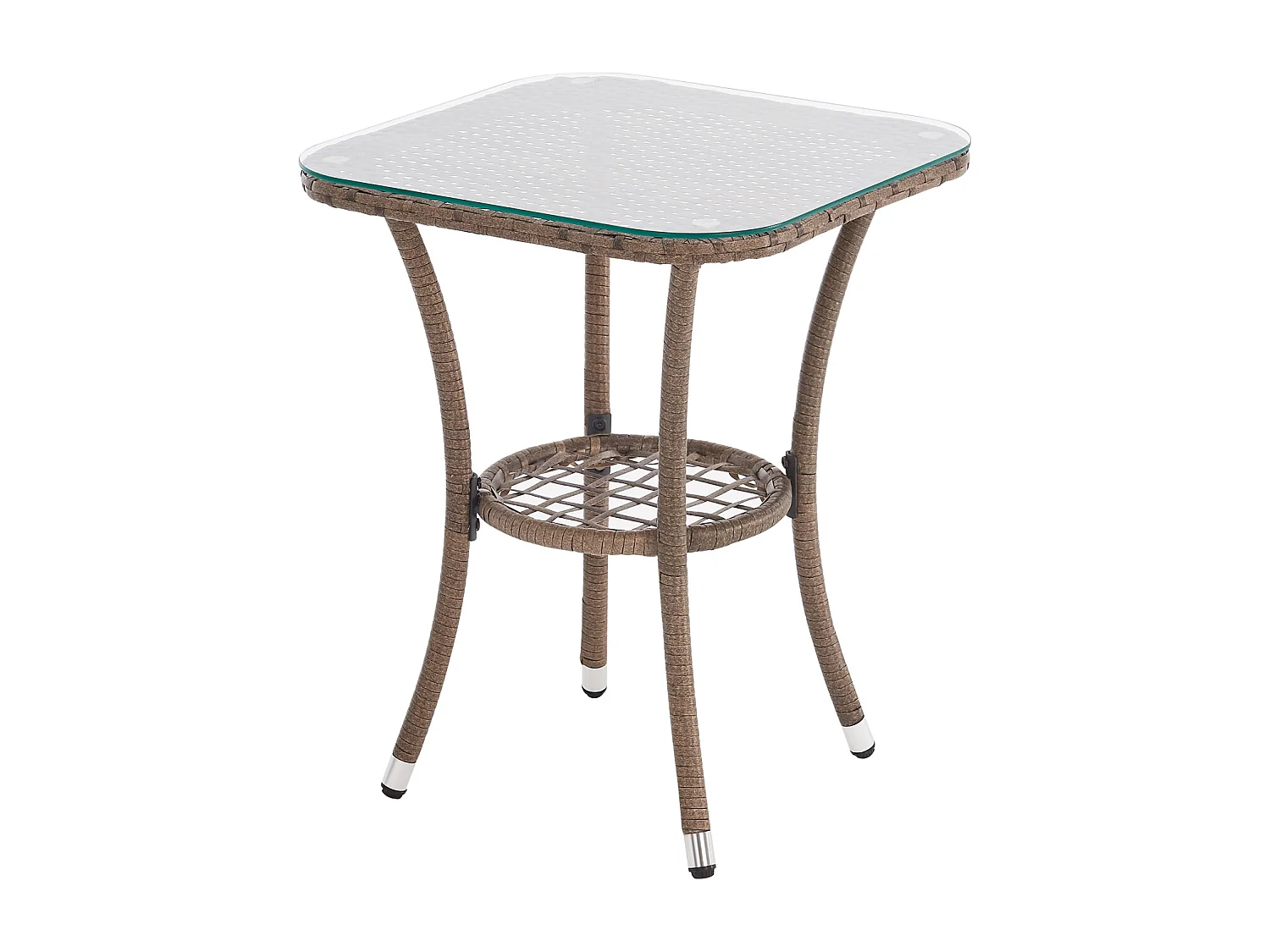 Ensemble de meubles de jardin miniature SVITA BROOKLYN BISTRO 3 pièces Salon de jardin d'extérieur en rotin marron