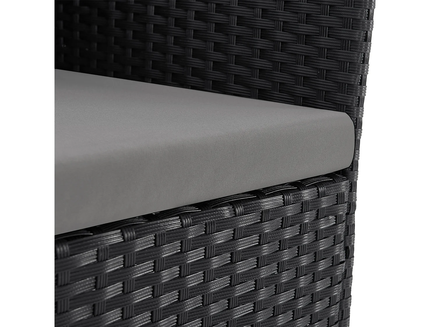 Ensemble de meubles de jardin miniature SVITA BROOKLYN BISTRO 3 pièces Salon de jardin d'extérieur en rotin noir