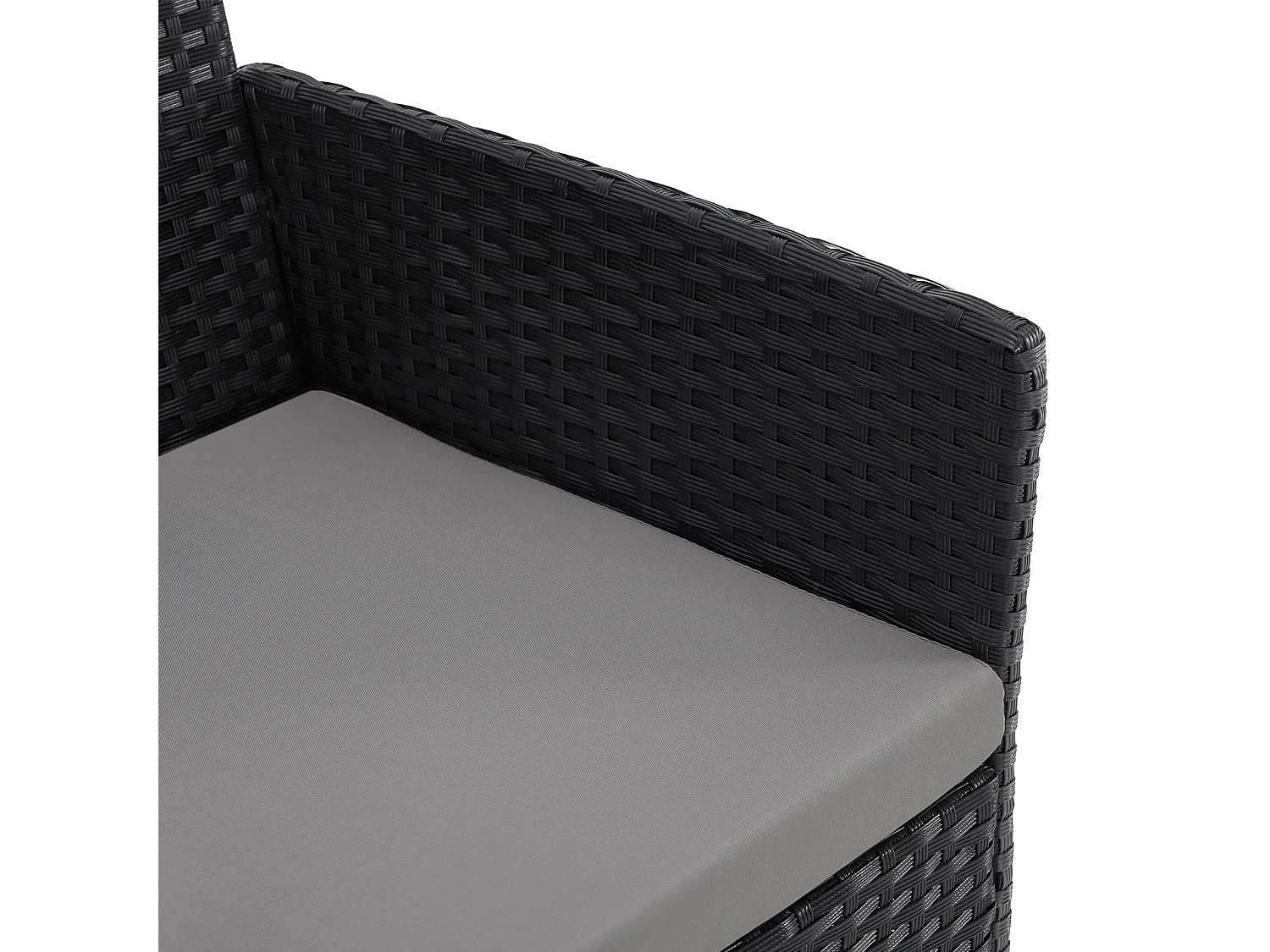 Ensemble de meubles de jardin miniature SVITA BROOKLYN BISTRO 3 pièces Salon de jardin d'extérieur en rotin noir