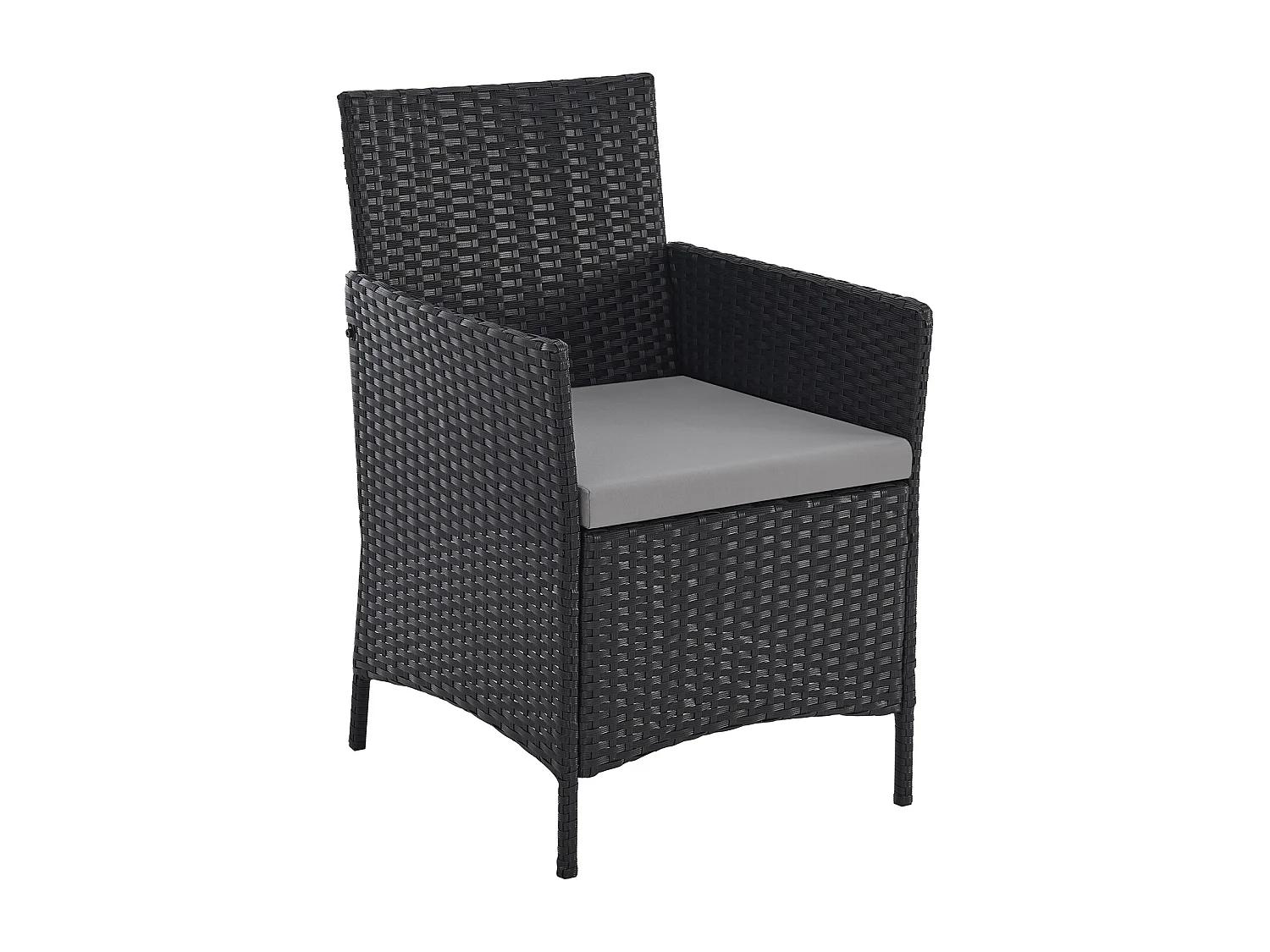 Ensemble de meubles de jardin miniature SVITA BROOKLYN BISTRO 3 pièces Salon de jardin d'extérieur en rotin noir