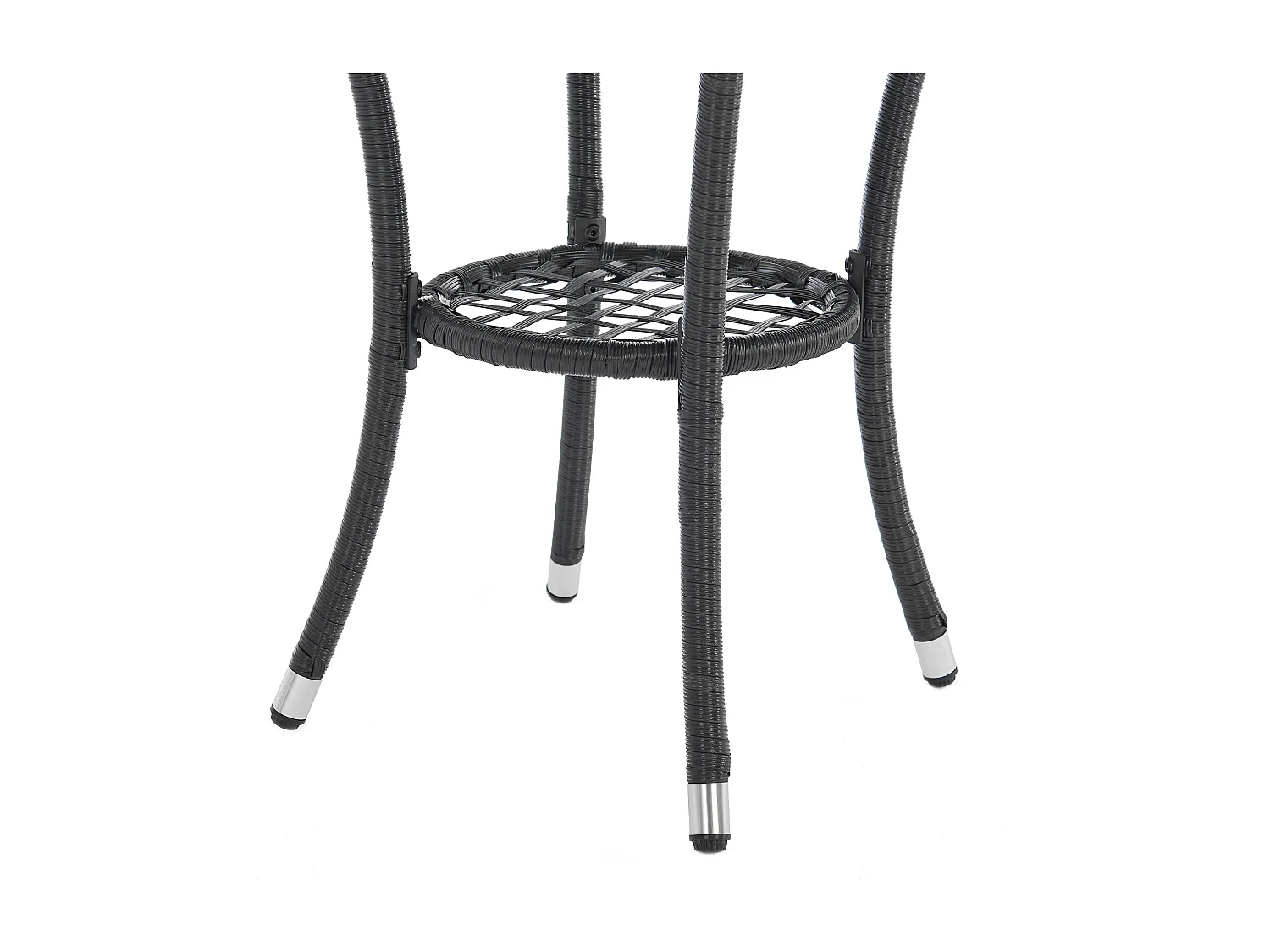 Ensemble de meubles de jardin miniature SVITA BROOKLYN BISTRO 3 pièces Salon de jardin d'extérieur en rotin noir