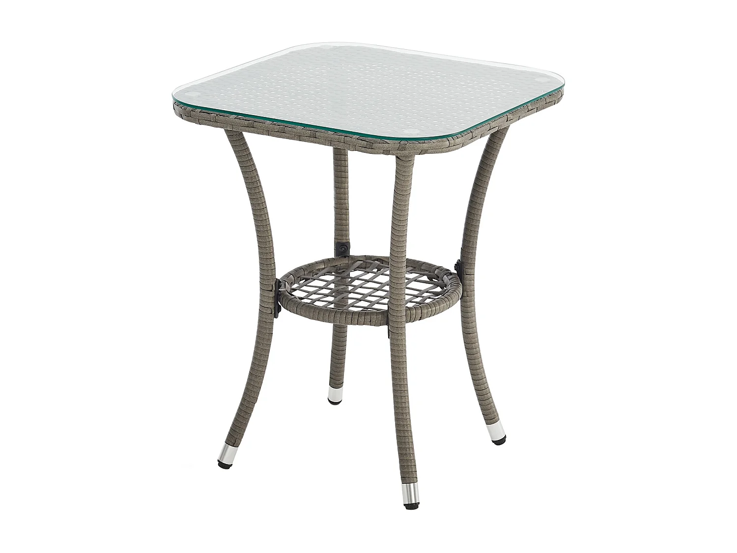 Ensemble de meubles de jardin miniature SVITA BROOKLYN BISTRO3 pièces Salon de jardin d'extérieur en rotin gris