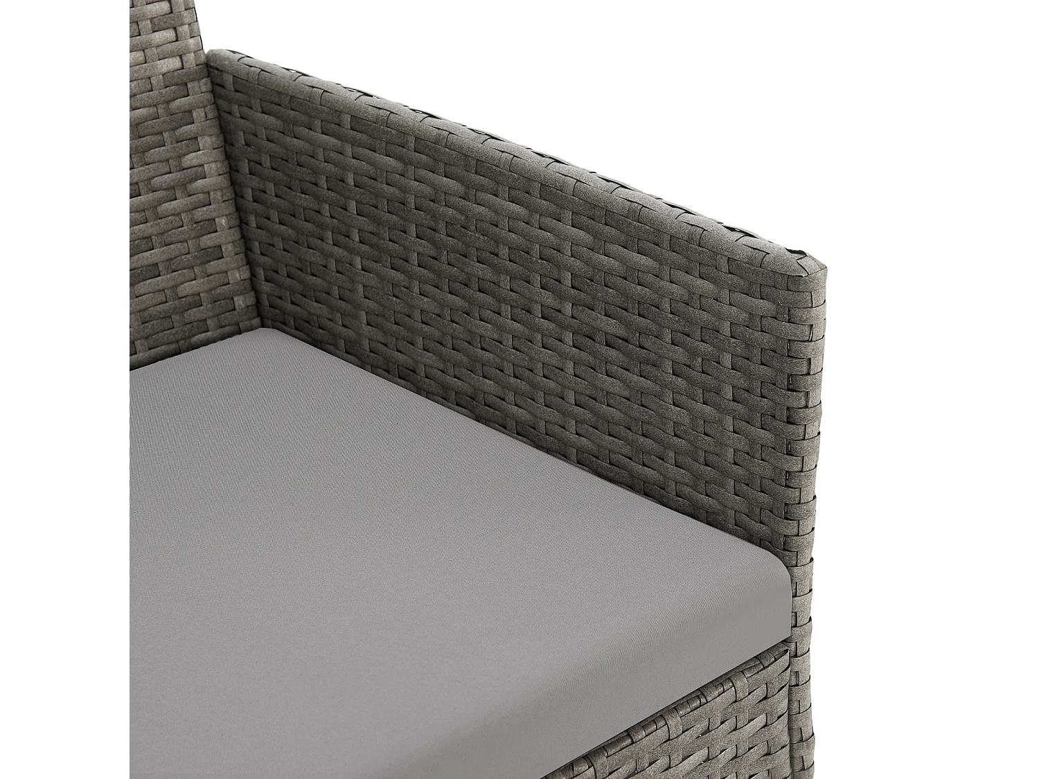 Ensemble de meubles de jardin miniature SVITA BROOKLYN BISTRO3 pièces Salon de jardin d'extérieur en rotin gris