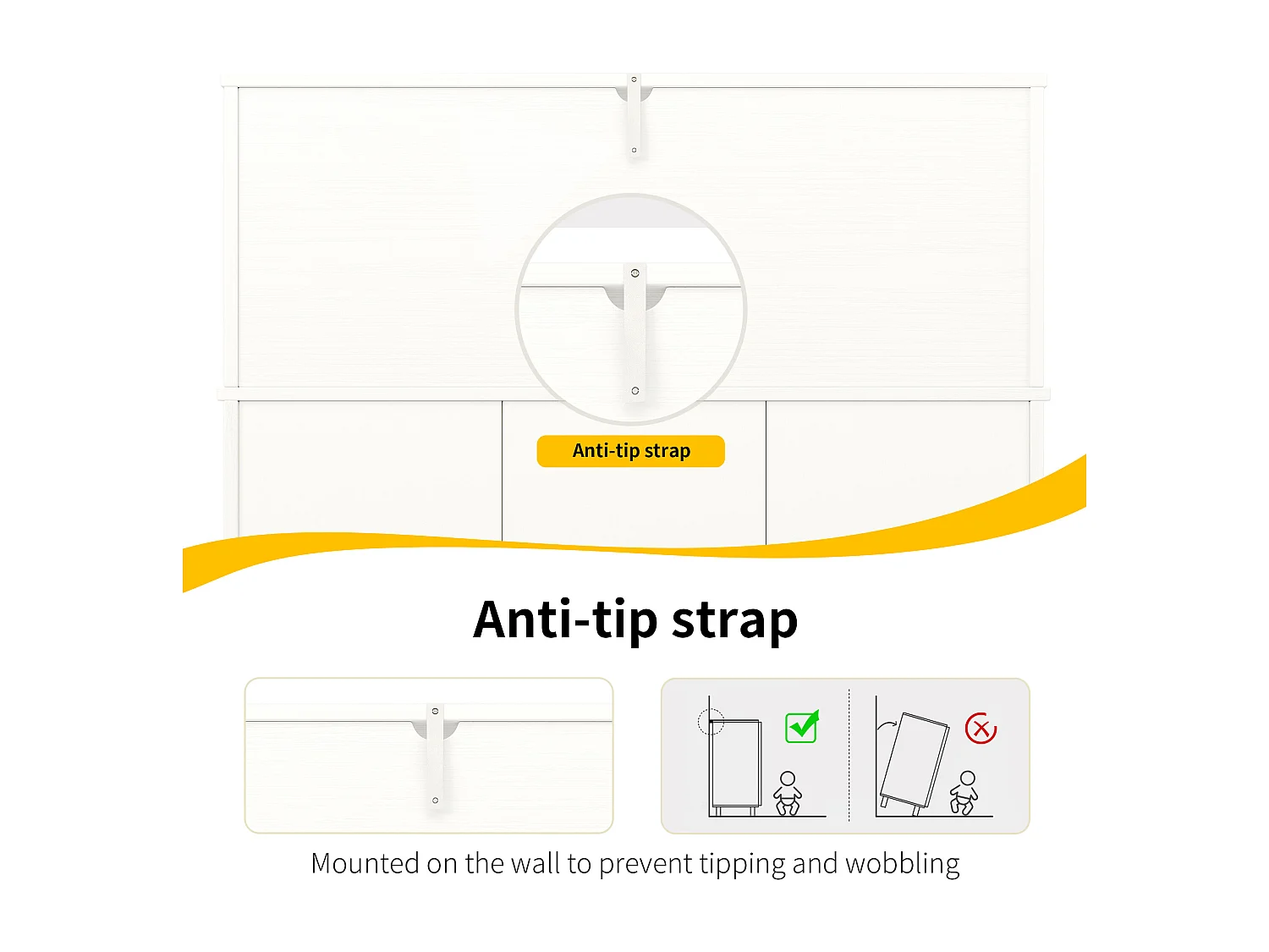 Barkast、Modern hoog dressoir - meerdere opbergruimtes - Wit