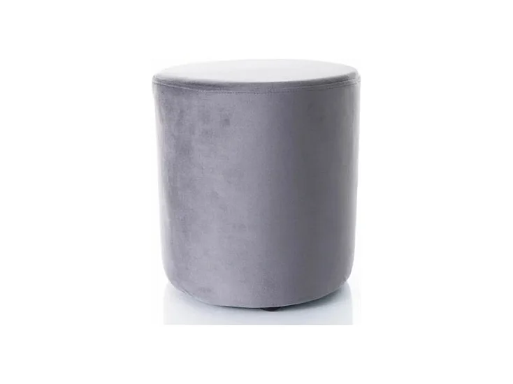 Pufa DOTI B VELVET ciemnoszara