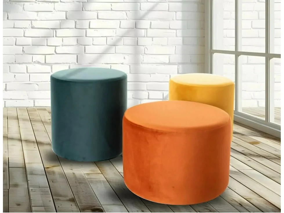 Pufa DOTI B VELVET zielona