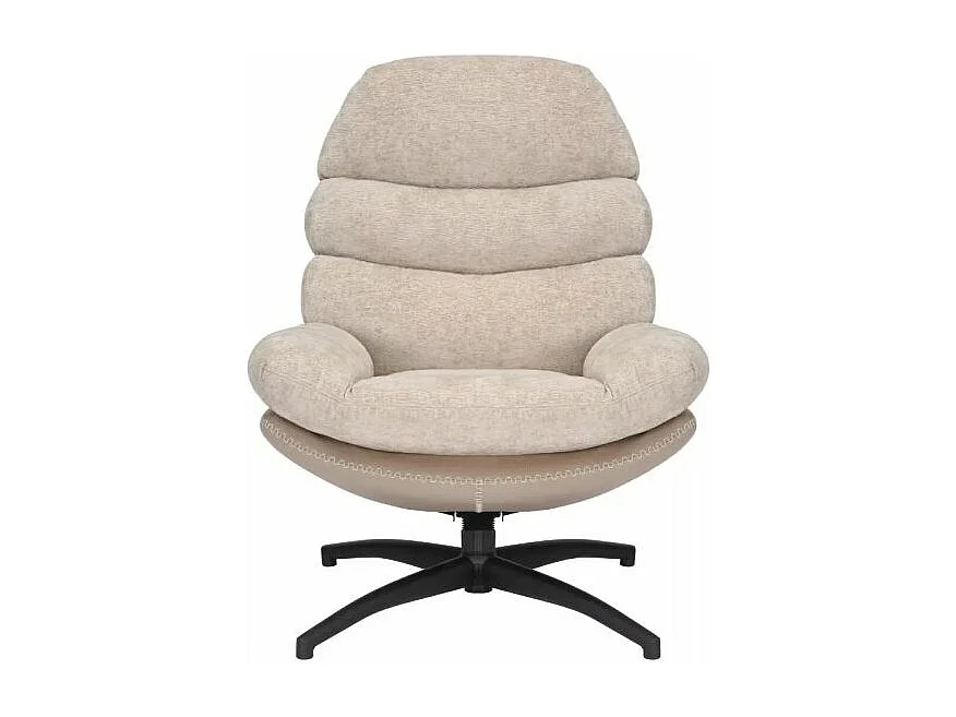 Fotel do salonu GISELLE beżowy obrotowy