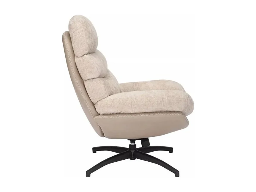 Fotel do salonu GISELLE beżowy obrotowy