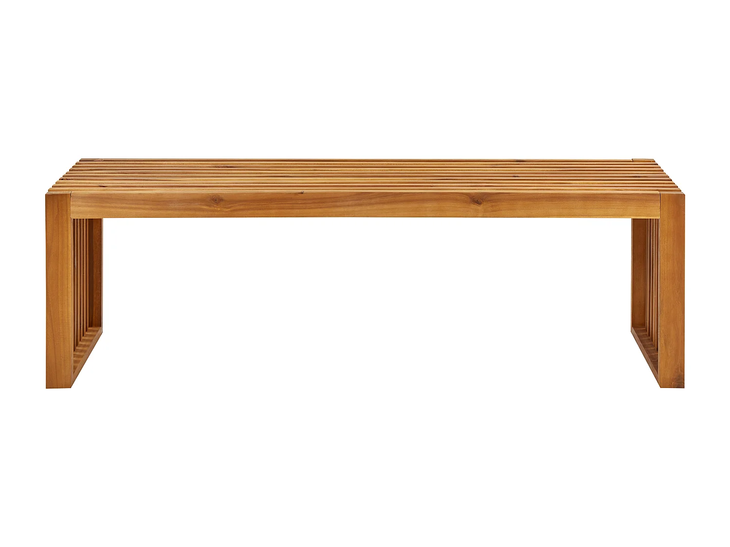 Lot de 2 bancs de jardin SULZANO 150 cm Acacia Marron