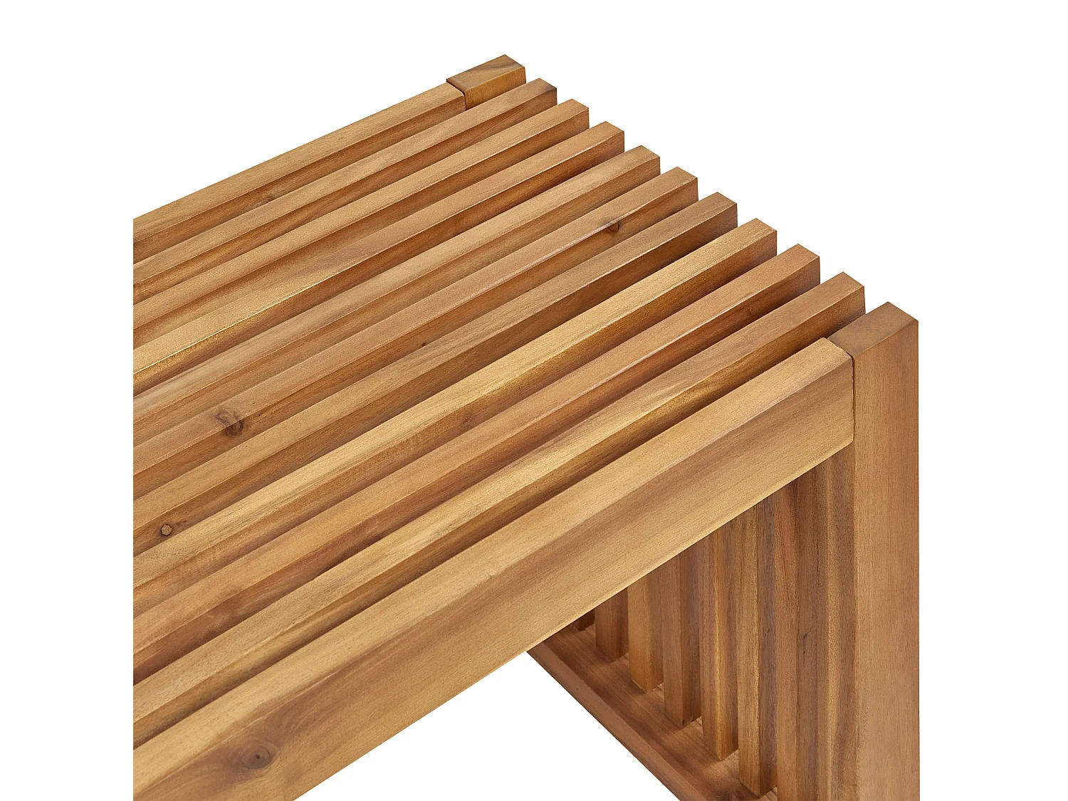 Lot de 2 bancs de jardin SULZANO 150 cm Acacia Marron