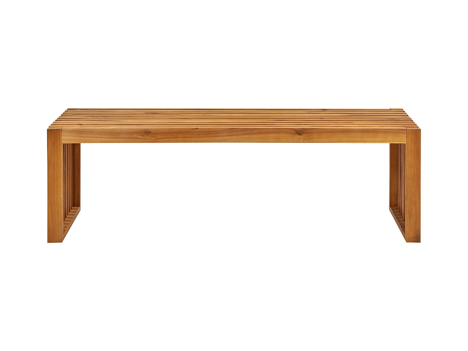 Lot de 2 bancs de jardin SULZANO 150 cm Acacia Marron
