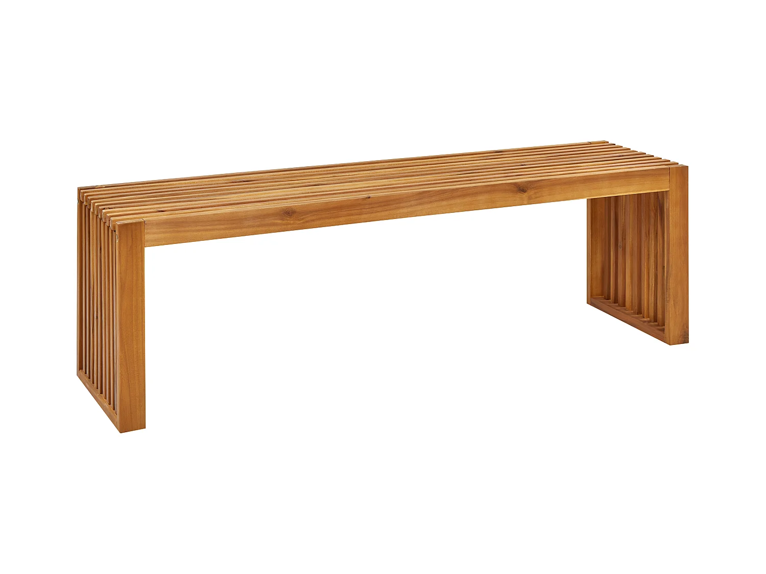 Lot de 2 bancs de jardin SULZANO 150 cm Acacia Marron