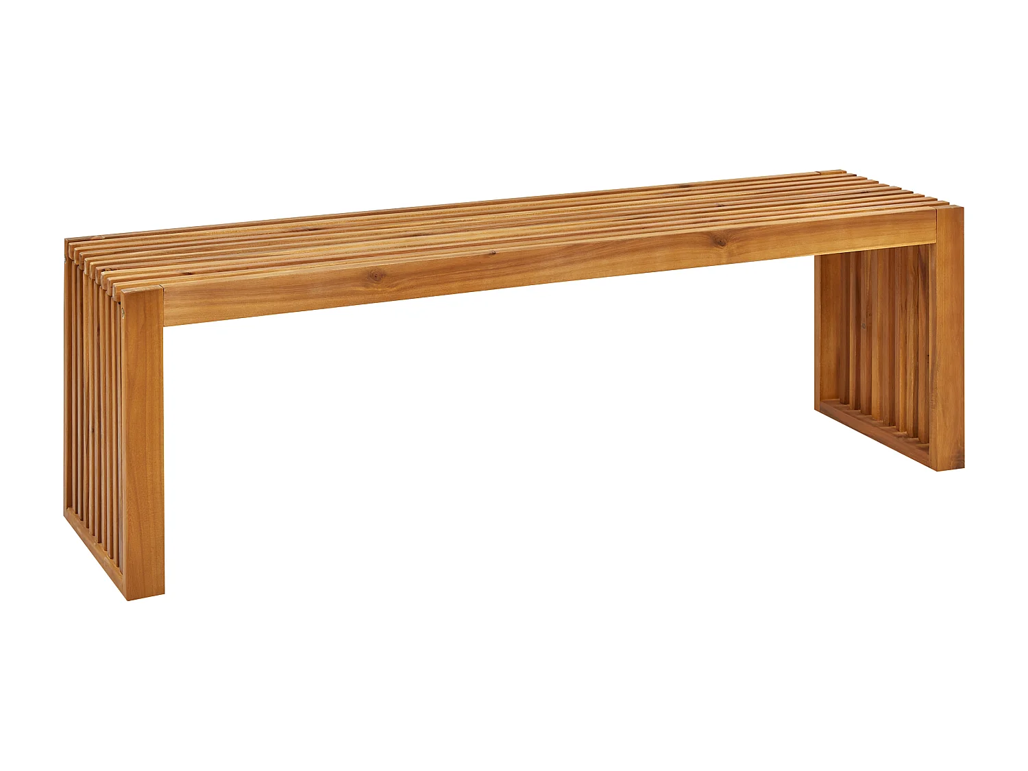 Lot de 2 bancs de jardin SULZANO 150 cm Acacia Marron