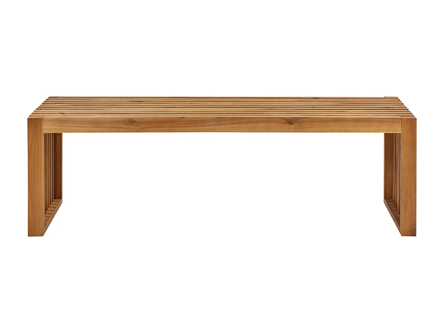 Lot de 2 bancs de jardin SULZANO 150 cm Acacia Marron