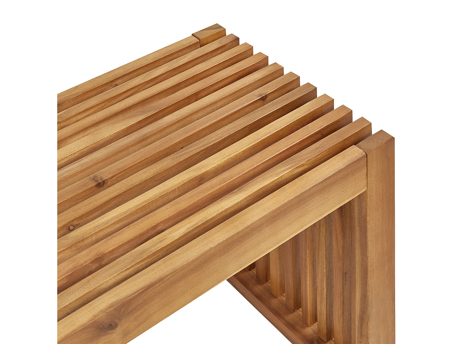 Lot de 2 bancs de jardin SULZANO 150 cm Acacia Marron