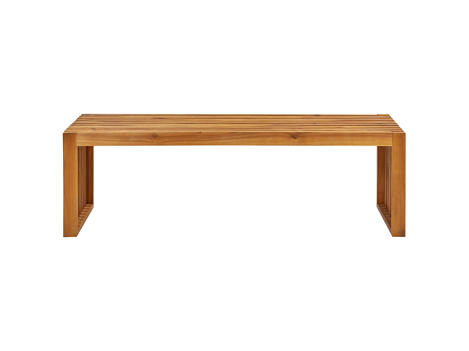 Set of 2 Garden Benches SULZANO 150 cm Acacia Wood Brown