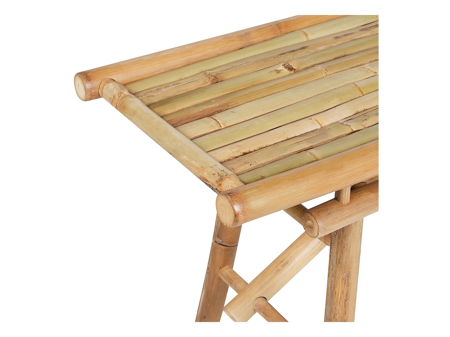 Lot de 2 bancs de jardin TINDARI 180 cm Bambou Marron clair