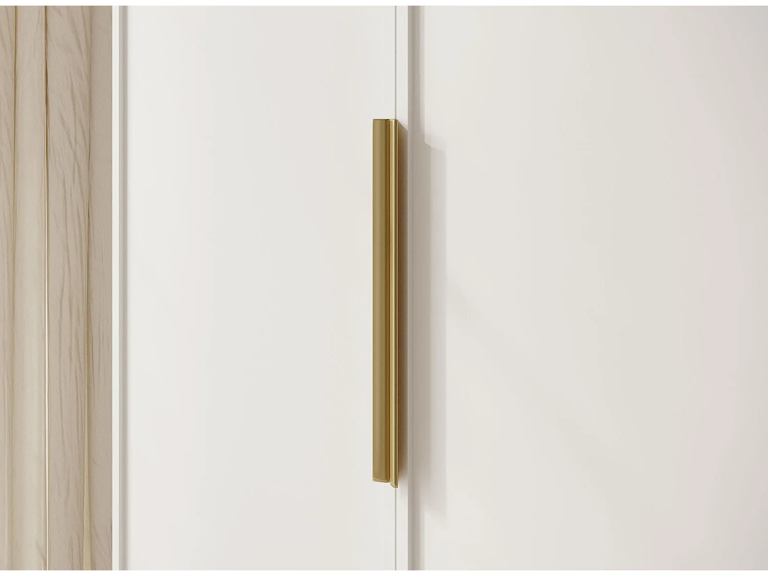 2-deurs kledingkast met roede en planken - 100 cm - wit - FRAME