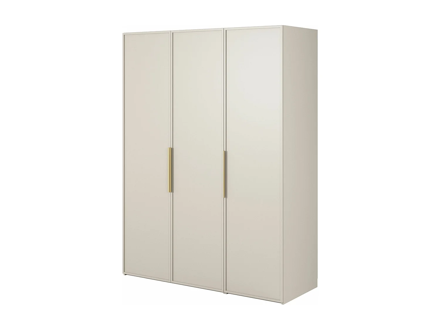 Kleiderschrank 3T mit Stange & Regalen - 150 cm - greige - FRAME