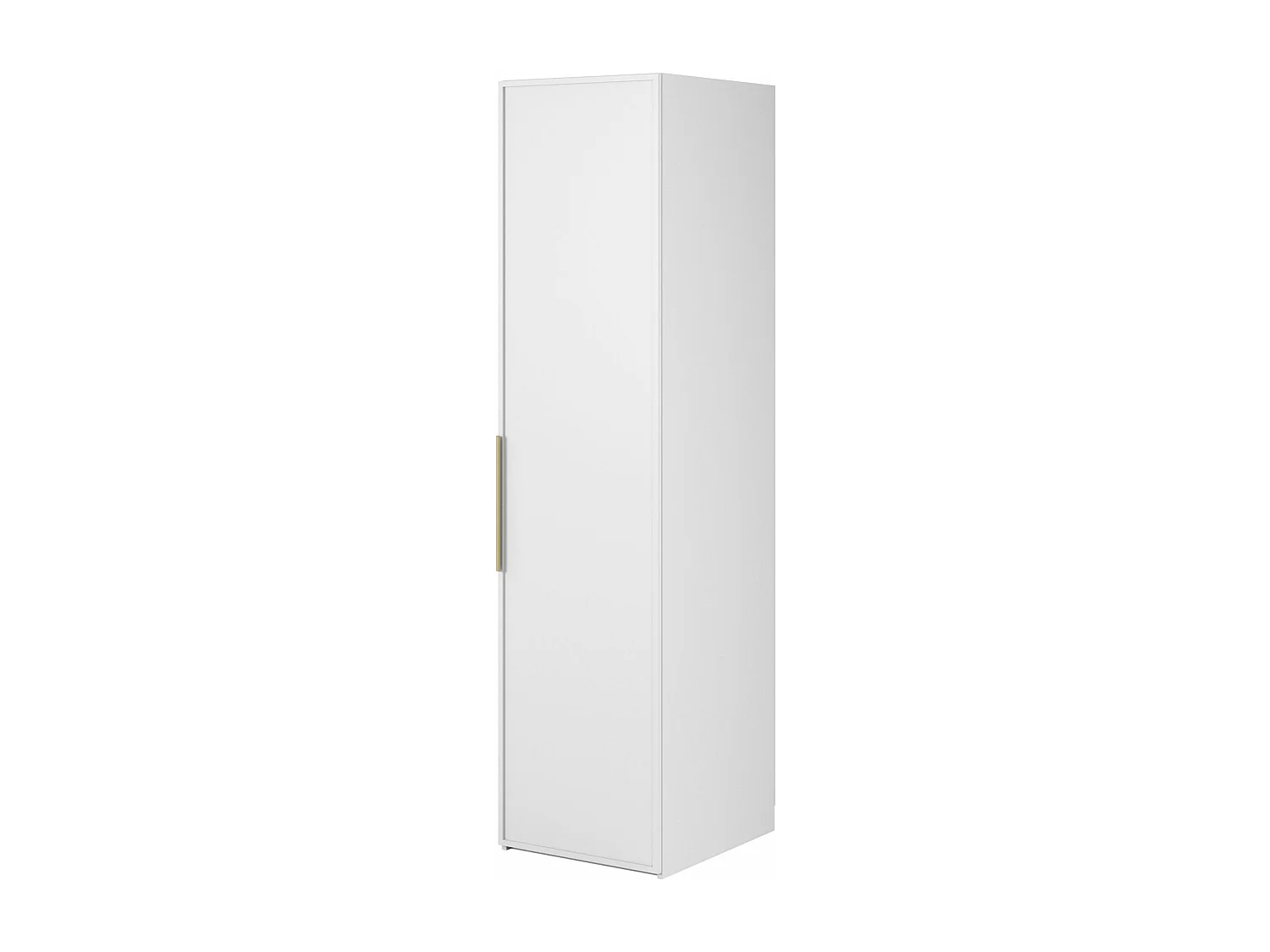 Armoire 1 porte avec tringle et tiroirs- 50 cm - blanc - FRAME