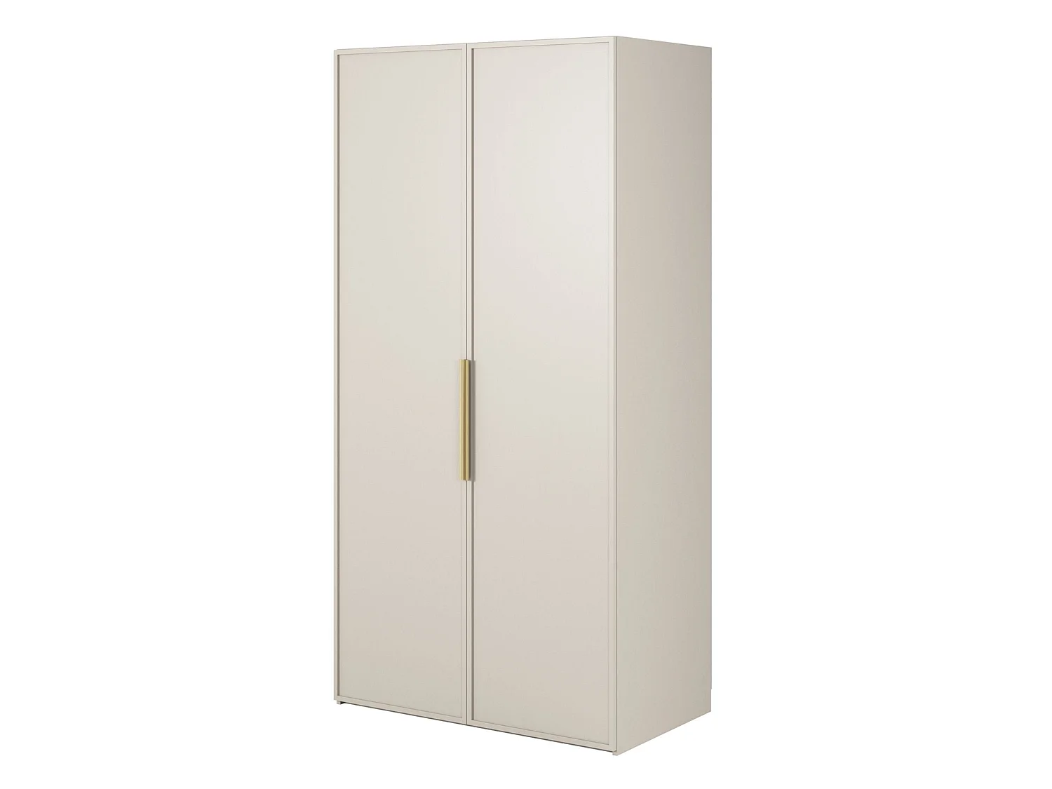 2-deurs kledingkast met roede en planken - 100 cm - greige - FRAME