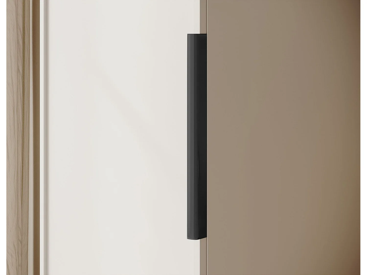 Armoire 1 porte avec tringle et tiroirs- 50 cm - grège - FRAME