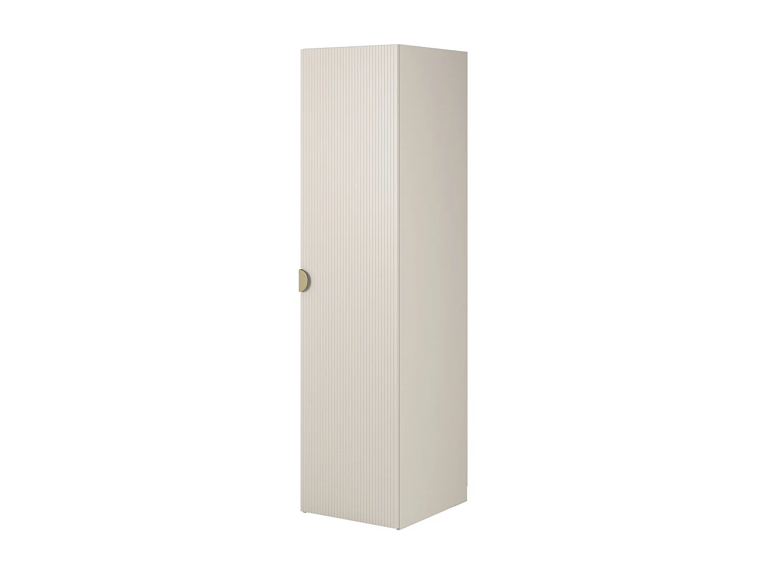 Kleiderschrank 1T mit Stange & Schubladen - 50 cm - greige - MOONIR