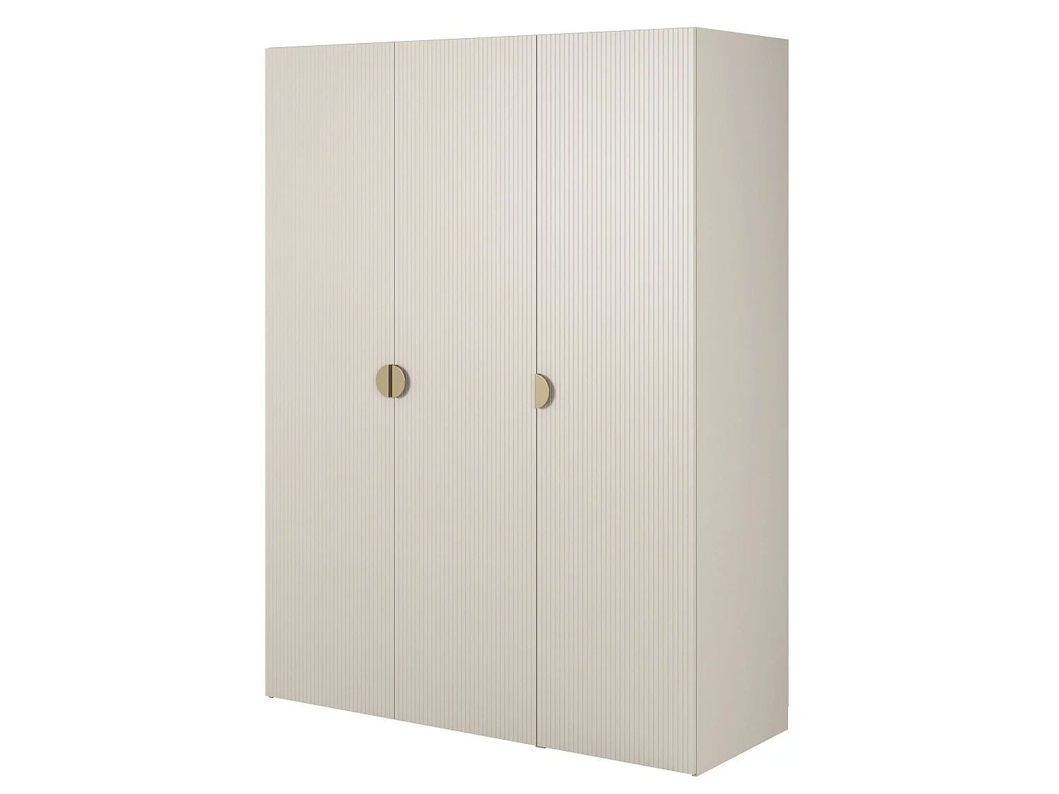 3-deurs kledingkast met twee roedes - 150 cm - greige - MOONIR