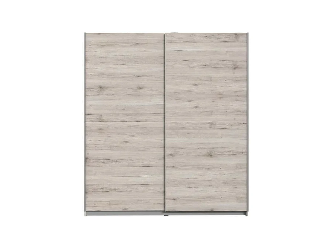 Armoire Chene Cendré Clair Contemporaine Chambre 2 Portes - L 170,3 cm ULOS