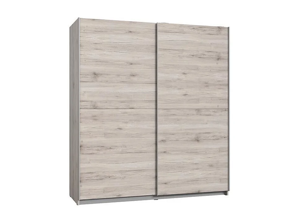 Armoire Chene Cendré Clair Contemporaine Chambre 2 Portes - L 170,3 cm ULOS