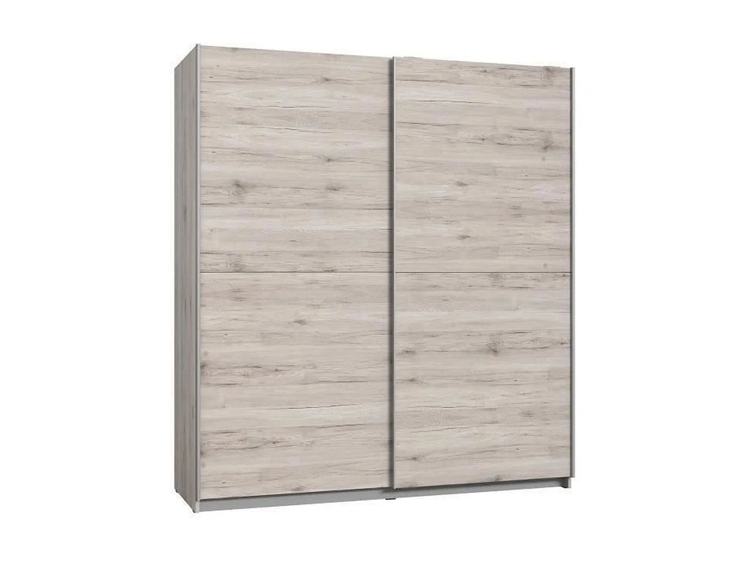 Armoire Chene Cendré Clair Contemporaine Chambre 2 Portes - L 170,3 cm ULOS