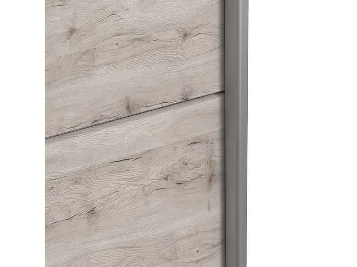 Armoire Chene Cendré Clair Contemporaine Chambre 2 Portes - L 170,3 cm ULOS