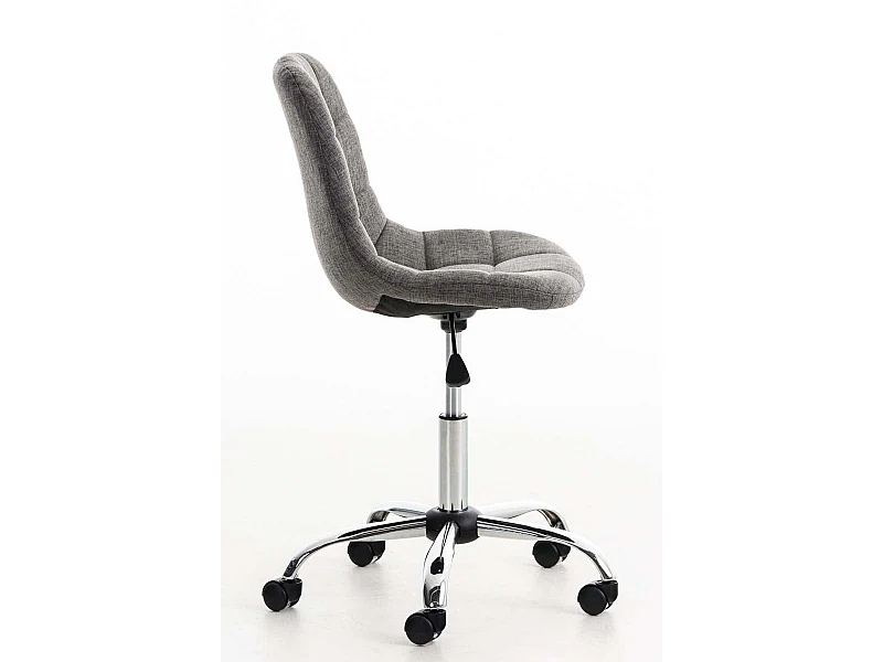 Tabouret chaise de bureau tissu grise 55 x 55 x 91 cm TABO10009