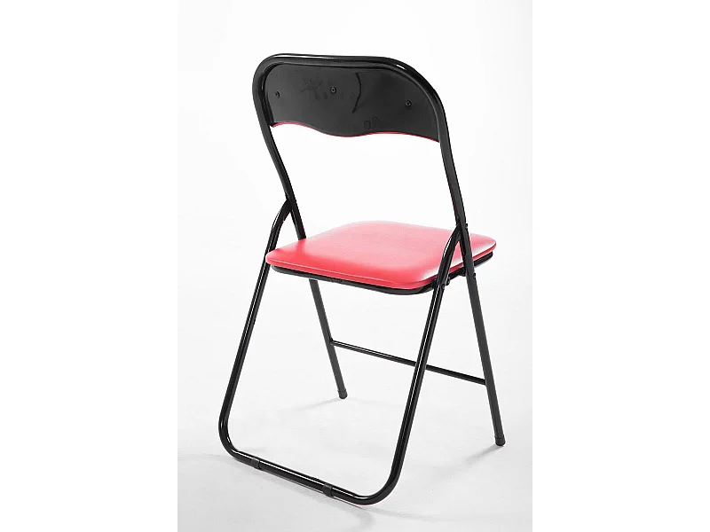 Chaise de cuisine pliable métal argentée 45 x 45 x 78 cm MED10008