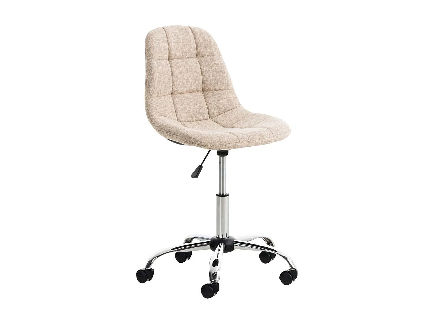 Tabouret chaise de bureau tissu crème 55 x 55 x 91 cm tabo10006