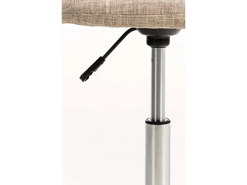 Tabouret chaise de bureau tissu crème 55 x 55 x 91 cm TABO10006