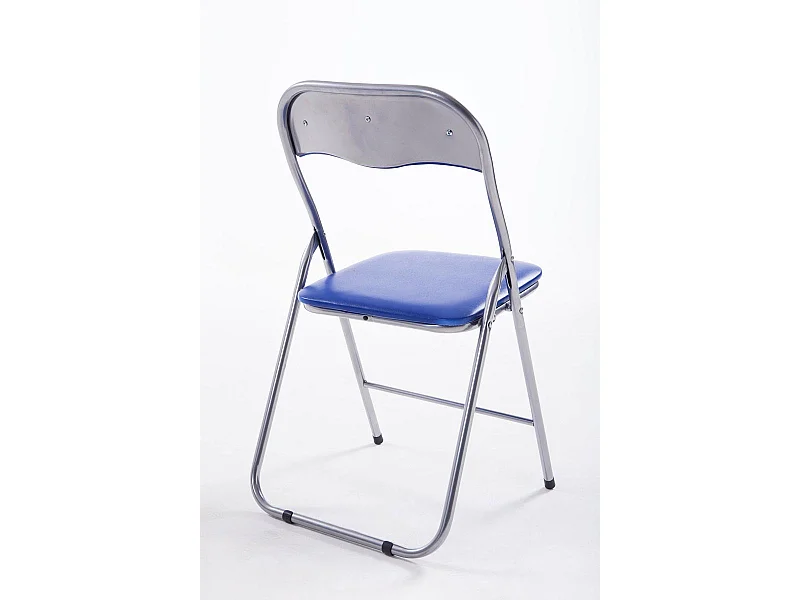 Chaise de cuisine pliable métal bleue 45 x 45 x 78 cm MED10011