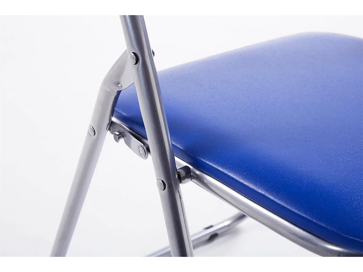 Chaise de cuisine pliable métal bleue 45 x 45 x 78 cm MED10011