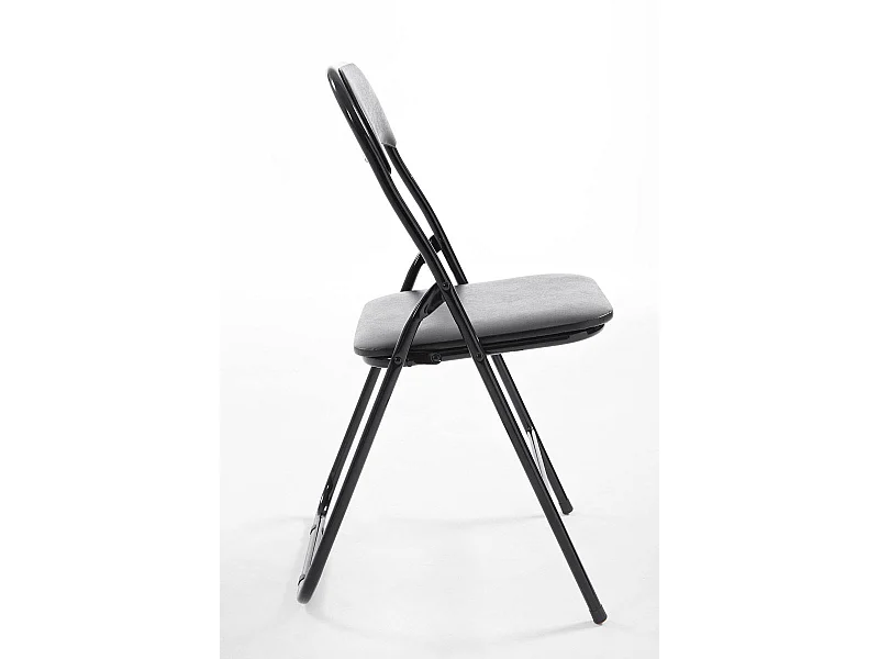 Chaise de cuisine pliable métal argentée 45 x 45 x 78 cm MED10005