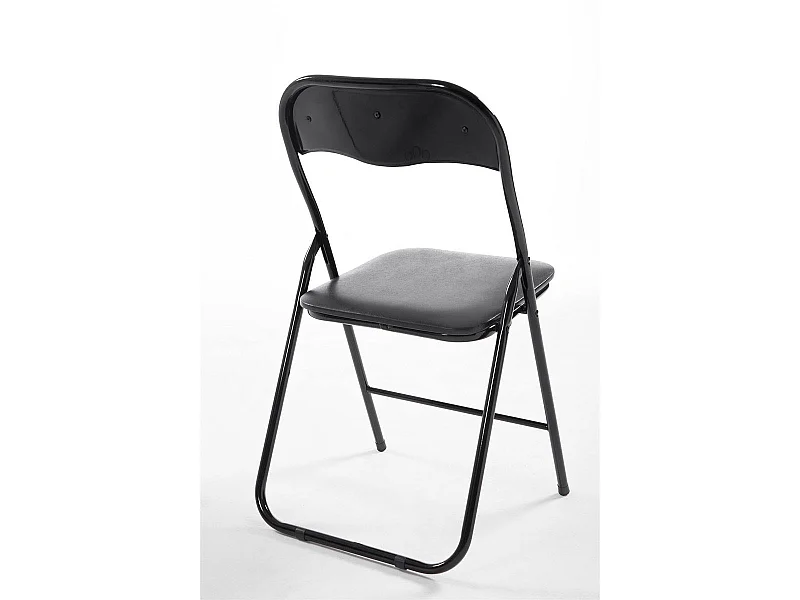 Chaise de cuisine pliable métal argentée 45 x 45 x 78 cm MED10005