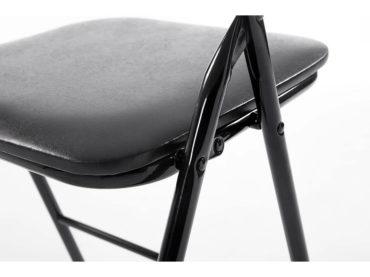 Chaise de cuisine pliable métal argentée 45 x 45 x 78 cm MED10005