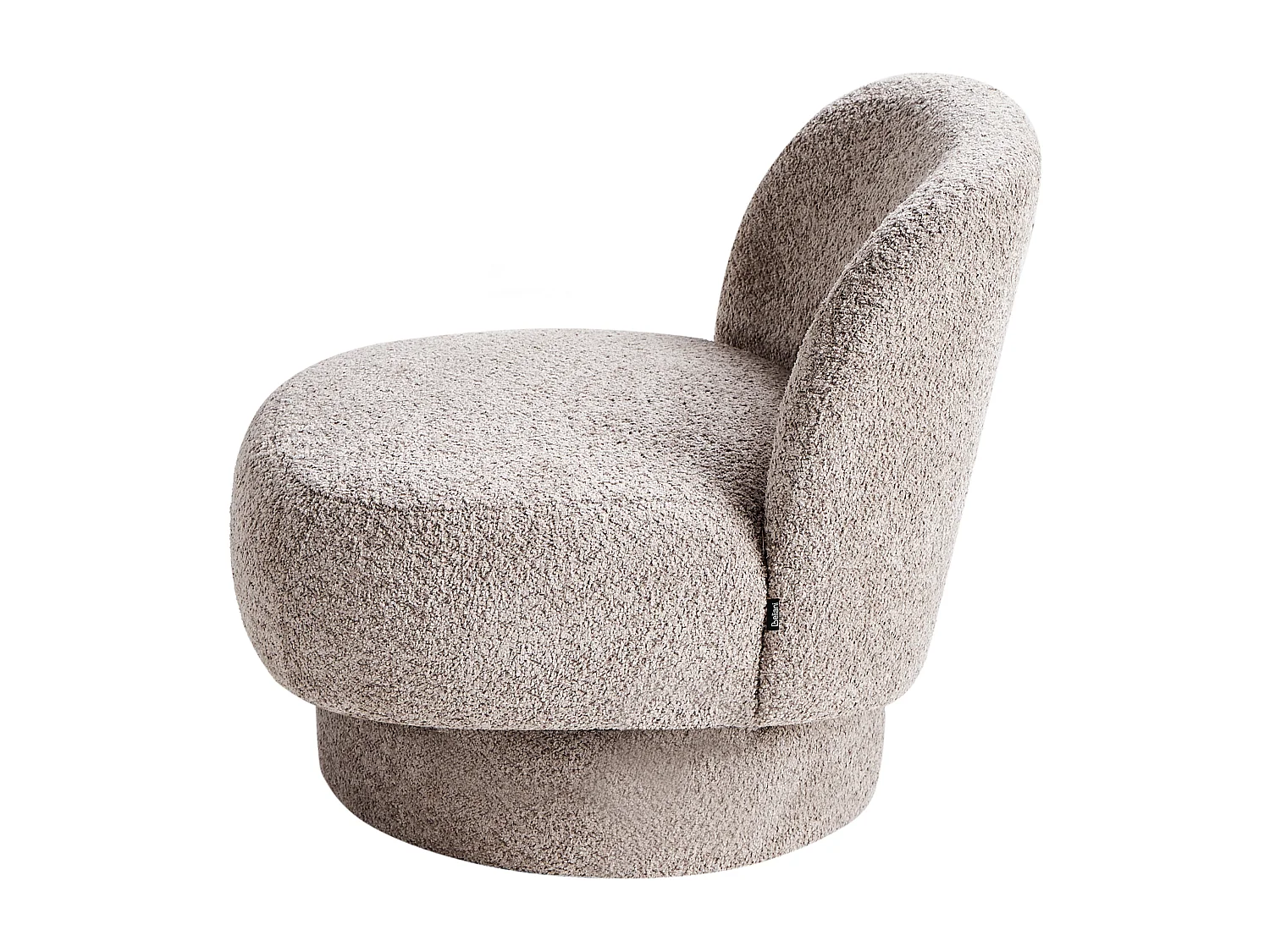 Fauteuil pivotant AYLO Bouclé Taupe